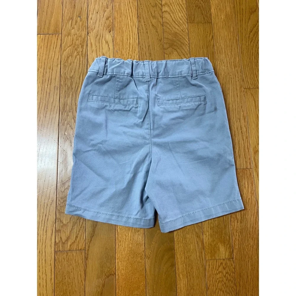 The Childrens Place Boys Chino Shorts Fin Gray Stretch Fabric Size 4T NWT